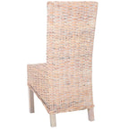 Set di 2 sedie da pranzo in vimini naturale 48L x 56P x 104A cm, stile Boho Coastal