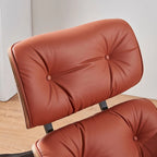 Poltrona reclinabile Mid-Century Modern in pelle