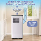 Condizionatori portatili, Flarhetoric 10000 BTU Raffreddamento/Ventilatore/Deumidificatore 3 IN 1 Unità AC portatile per stanze di 52 M², Unità per ambienti a bassa rumorosità