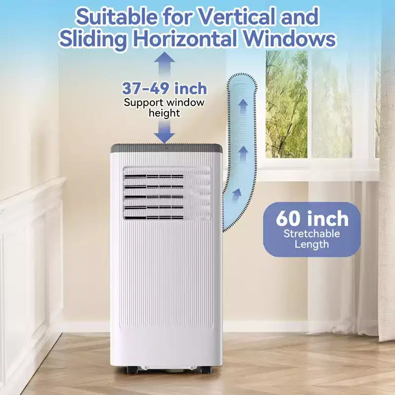Condizionatori portatili, Flarhetoric 10000 BTU Raffreddamento/Ventilatore/Deumidificatore 3 IN 1 Unità AC portatile per stanze di 52 M², Unità per ambienti a bassa rumorosità