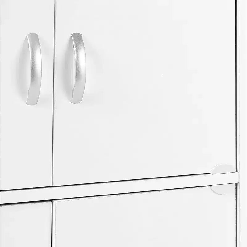 Hodedah HID44 Robusto armadio-libreria multiuso con 8 ante a montaggio a pavimento per casa e ufficio, finitura in legno di faggio