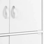 Hodedah HID44 Robusto armadio-libreria multiuso con 8 ante a montaggio a pavimento per casa e ufficio, finitura in legno di faggio