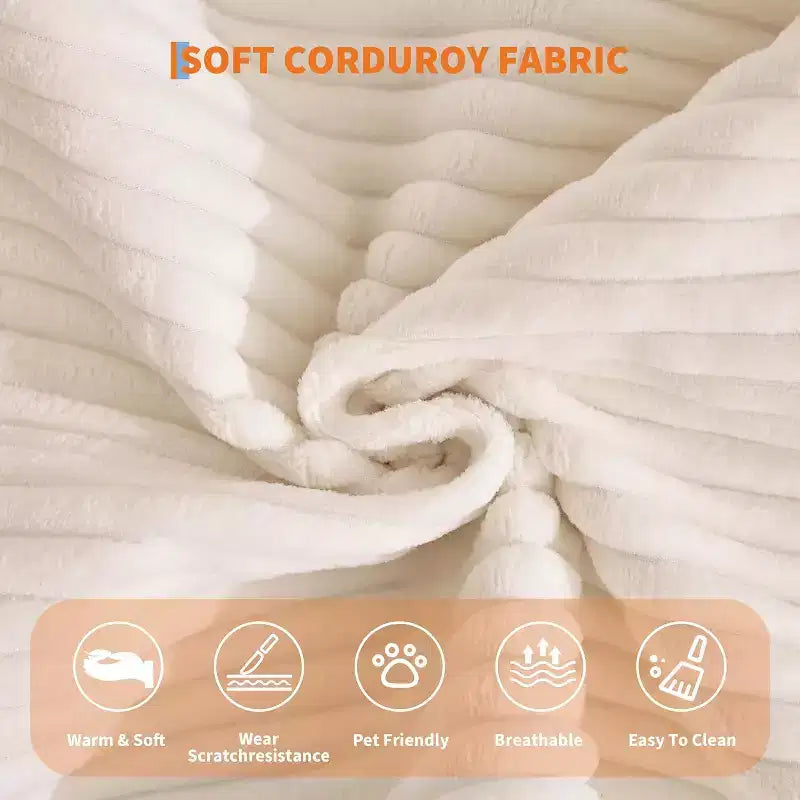 Divano Letto Convertibile 5-in-1, Divano Letto Modulare in Velluto a Coste da 78,8 Pollici con Struttura Robusta, Futon Multifunzionale per Piccoli Spazi, Soggiorno e Camera degli Ospiti