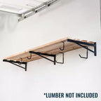 StoreYourBoard Staffe per mensole a muro fai da te 2' x 8' | Mensola da parete resistente per garage