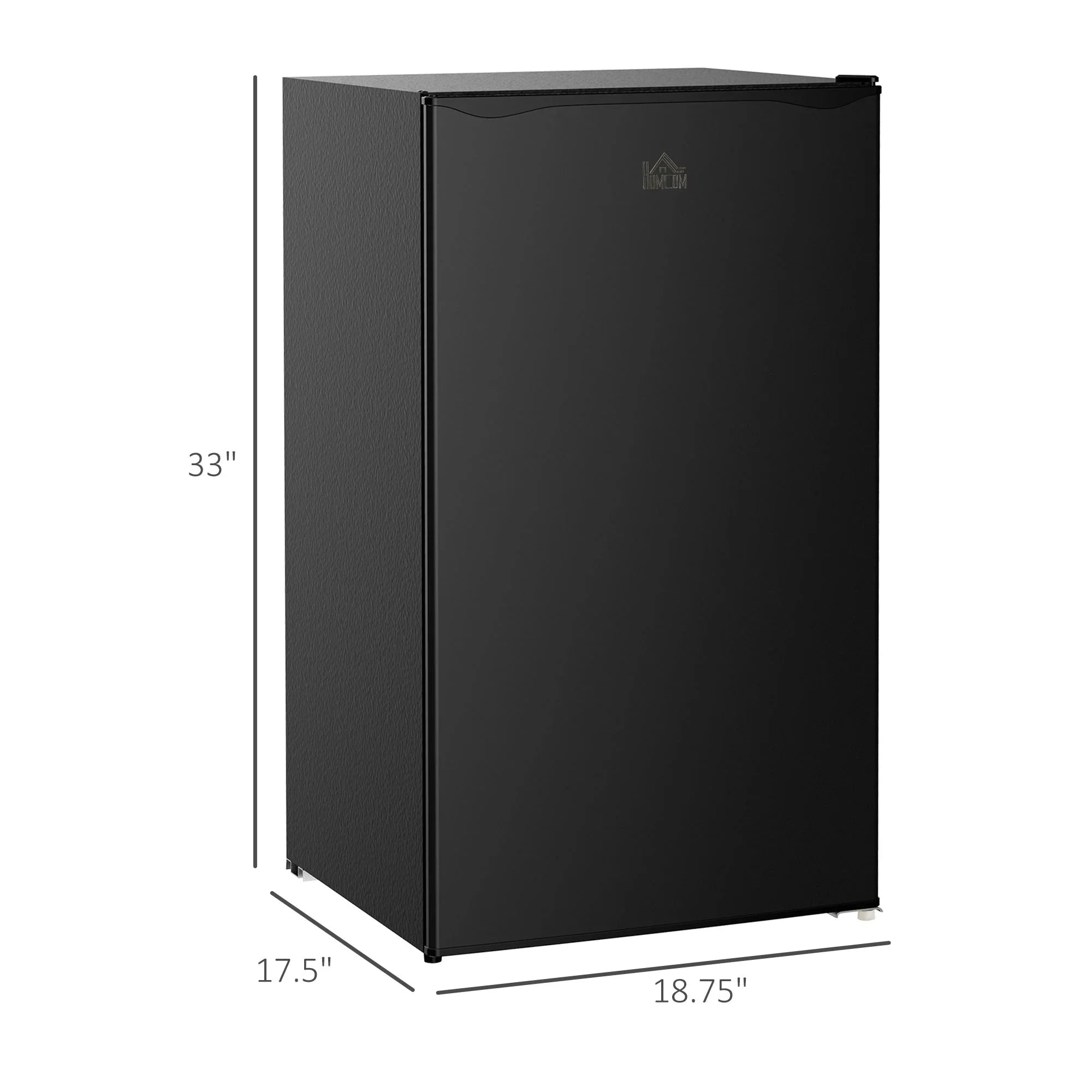 HOMCOM Mini Frigorifero con Congelatore da 90 Litri, Frigo Compatto a Porta Singola con Termostato Regolabile per Camera da Letto
