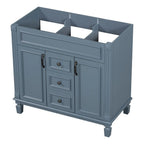 Mobile Bagno Moderno da 90cm con Lavabo Integrato e Specchiera, 2 Ante e 2 Cassetti
