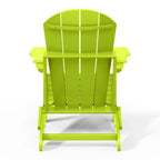 Polytrends Laguna Sedia Adirondack Pieghevole da Esterno per Patio Resistente allo Sbiadimento e alle Intemperie