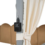 Letto a piattaforma in legno massiccio a forma di casetta, letto Montessori a terra con tetto ad arco e letto estraibile per bambine e bambini