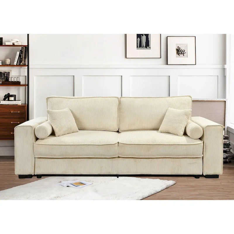 Divano Letto Grande Roomfitters con Contenitore, Divano Moderno a 3 Posti, Divano Imbottito per Piccoli Spazi