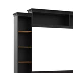 ModernLuxe Mobile TV da Parete 4 in 1 per Stile Rustico, Adatto a TV Fino a 70 Pollici, Consolle Multimediale con Ripiani Regolabili e Cassetti