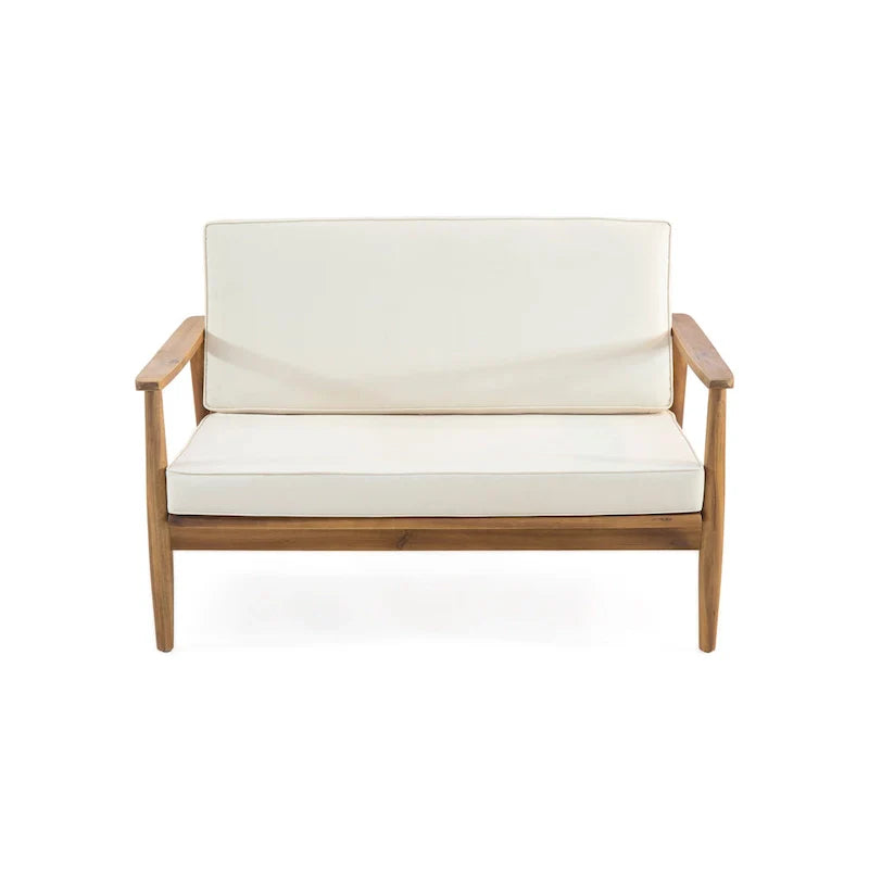 Salotto da esterno a 4 posti in legno di acacia Willowbrook di Christopher Knight Home