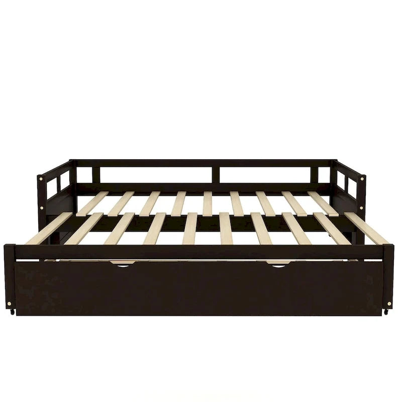 Divano Letto Estensibile con Letto Estraibile, Divano Letto in Legno con Letto Estraibile