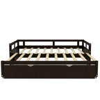 Divano Letto Estensibile con Letto Estraibile, Divano Letto in Legno con Letto Estraibile