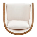 Poltrona d'Appoggio in Lino Tillman con Rattan