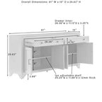 Set Tara 3 pezzi Madia e Dispensa Effetto Invecchiato - Crosley