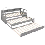 Whisen Twin XL Daybed in Legno con 2 Letti Estraibili, 3 Vani portaoggetti, 1 Luce Gratuita e USB per la Ricarica