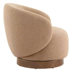 Poltrona a botte girevole imbottita Spruce&Spring con base in legno