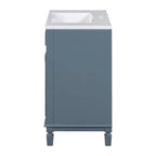 Mobile Bagno Moderno da 90cm con Lavabo Integrato e Specchiera, 2 Ante e 2 Cassetti