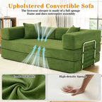 Dyonery 78Divano Letto Pieghevole Convertibile in Corduroy King Size Divano Letto a Pavimento Combinazione 4-in-1 Divano Modulare Componibile Divano Comodo Pieghevole.