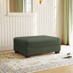 Pouf poggiapiedi oversize in velluto a coste moderno