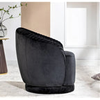 Poltroncina girevole Milvo Small in velluto