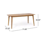 Set da pranzo da esterno allungabile da 7 pezzi con sedie impilabili, tavolo in legno di acacia