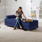 Divano letto / Letto estraibile queen-size - Microvelluto