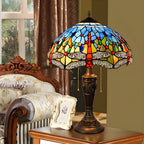 Lampada da tavolo HomeyFad a 2 luci, vintage, con cupola in vetro inossidabile