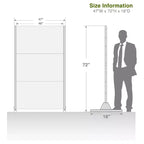 Schermo a forma di triangolo a V in acciaio zincato nero | 183A x 120L x 4P cm
