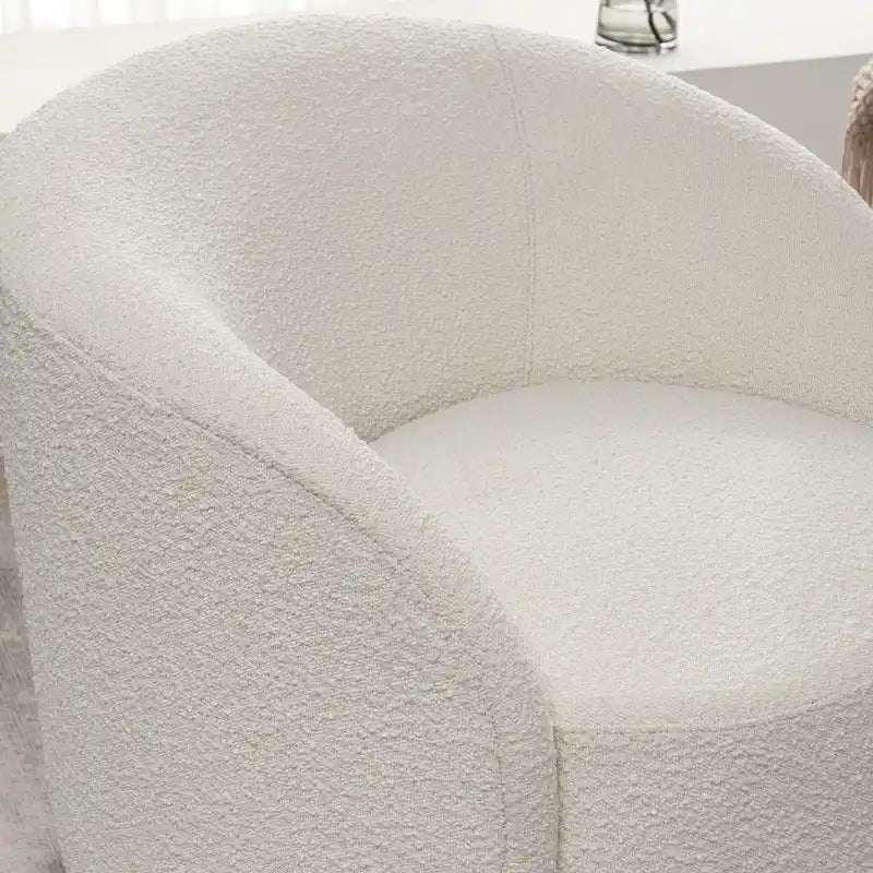 Poltrona girevole a barilotto imbottita KINWELL da 34 pollici (Set di 2)
