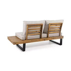 Set Divano Sezionale Esterno a L Patio da Giardino Set Lounge per il Tempo Libero con Tavolino da Caffè e Cuscino Resistente all'Acqua - ModernLuxe