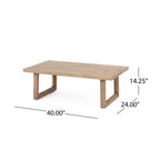 Set Mobili da Patio in Legno di Acacia, Set Conversazione per Esterni con Tavolino da Caffè e Morbidi Cuscini per Giardino, Portico e Balcone, Beige - Merax