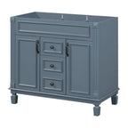 Mobile Bagno Moderno da 90cm con Lavabo Integrato e Specchiera, 2 Ante e 2 Cassetti