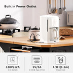 Isola Cucina Espandibile con Ante a Scomparsa, Carrello Cucina su 4 Ruote con Presa Elettrica, Tavolo Isola Mobile con 2 Ante e 6 Cassetti