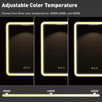Mobiletto a specchio a LED nero/bianco/oro, anta singola, cerniera sinistra o destra, a incasso o a parete