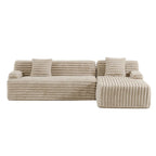 Divano componibile Cloud, divano moderno imbottito con 2 cuscini decorativi, divano combinabile liberamente, divano componibile a L