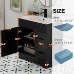 Mobile bagno 30/36/48 Wavy Line con lavabo e rubinetto