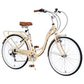 Bicicletta da donna Zeus & Ruta 24 pollici con 7 velocità e telaio in acciaio