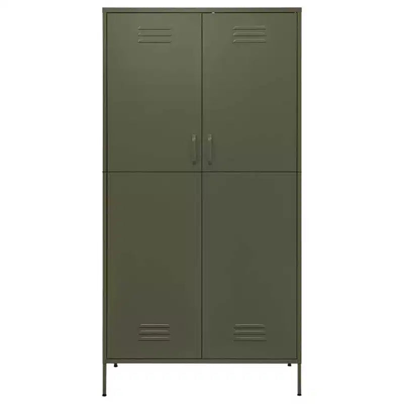 vidaXL Armadio Verde Oliva 90x50x180 cm Acciaio