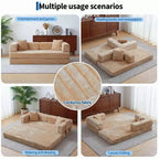 80.7 Divano Letto Trasformabile 5 in 1 鈥?Velluto a Coste, 544 kg, Nessun Montaggio