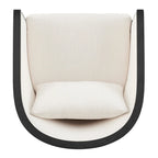 Poltrona d'Appoggio in Lino Tillman con Rattan