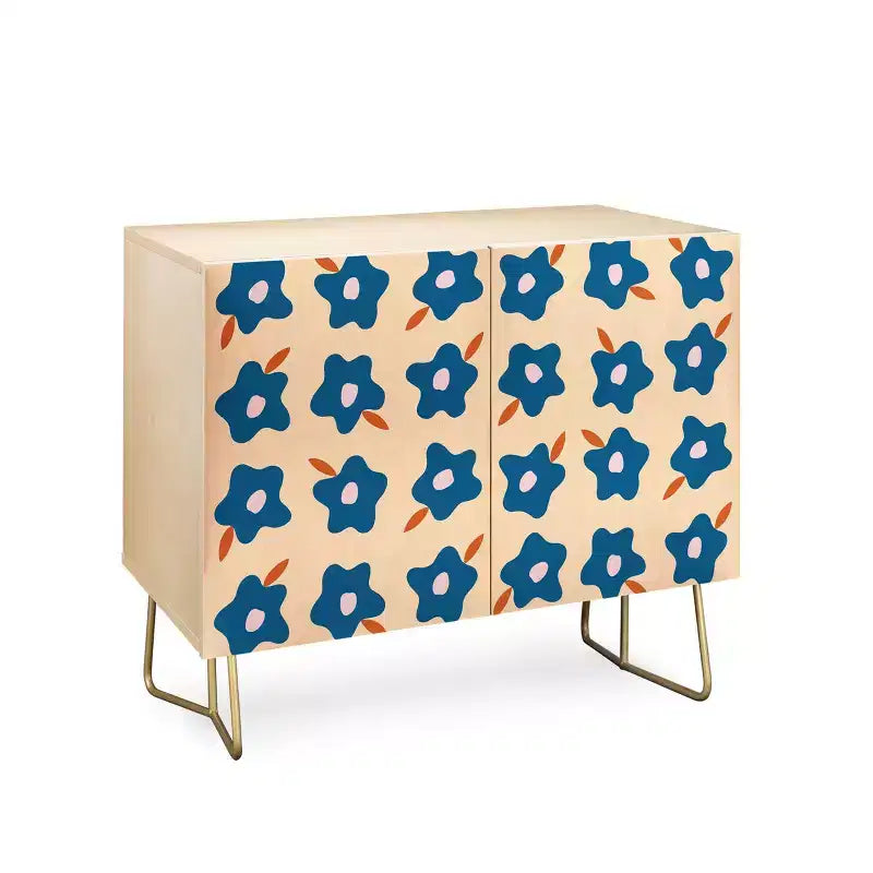 Maritza Lisa Wonky Spring Flowers Credenza - Deny Designs