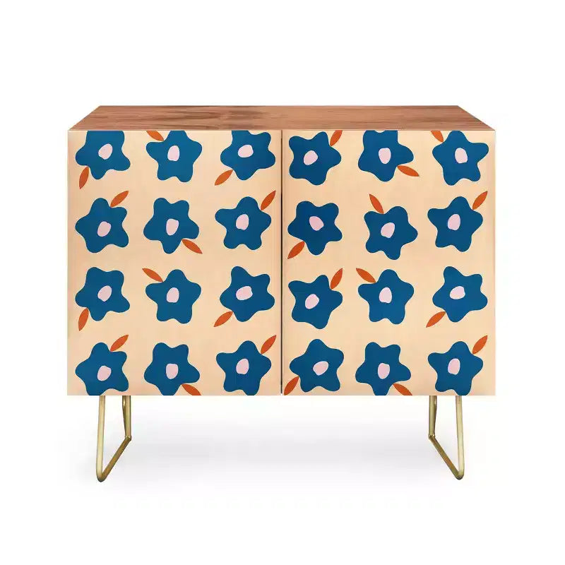 Maritza Lisa Wonky Spring Flowers Credenza - Deny Designs