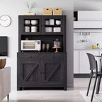 Mobile Dispensa da Cucina con Supporto per Microonde, Credenza con Mobile Buffet e Ripiani Regolabili, per Cucina, Sala da Pranzo