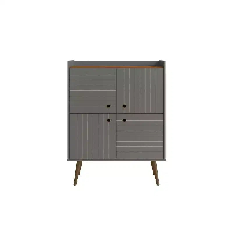 Mobiletto d'accento moderno di metà secolo Bogart, 4 ripiani, 115,6 cm