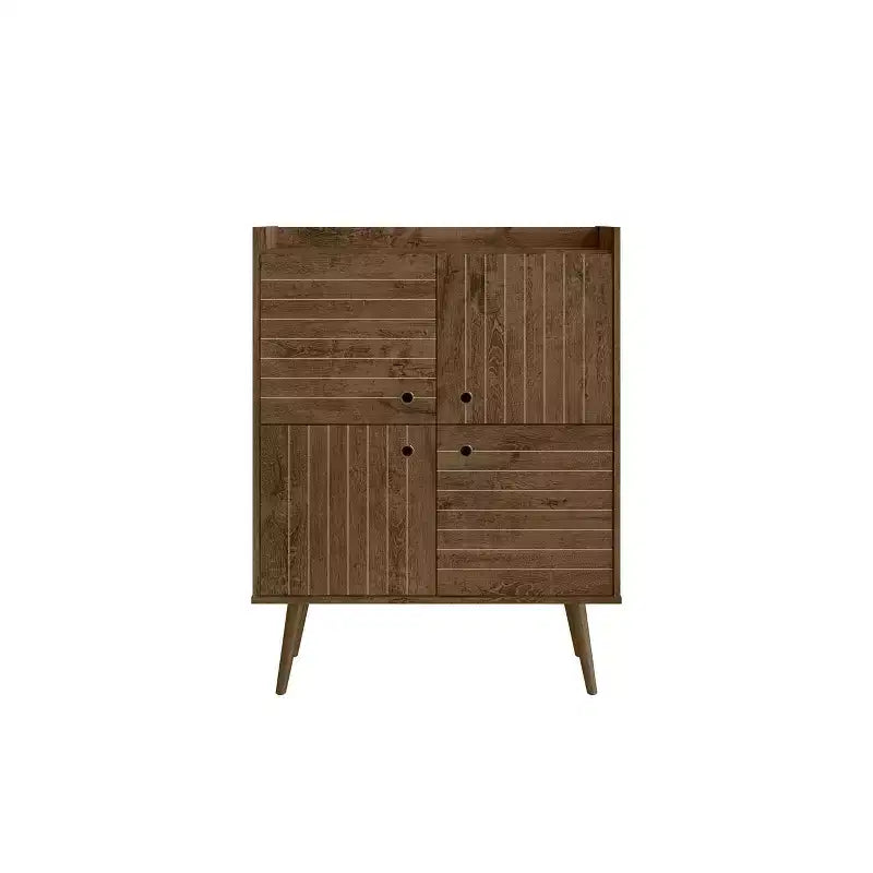 Mobiletto d'accento moderno di metà secolo Bogart, 4 ripiani, 115,6 cm