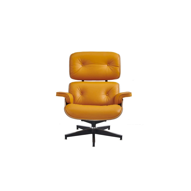 Poltrona reclinabile Mid-Century Modern in pelle