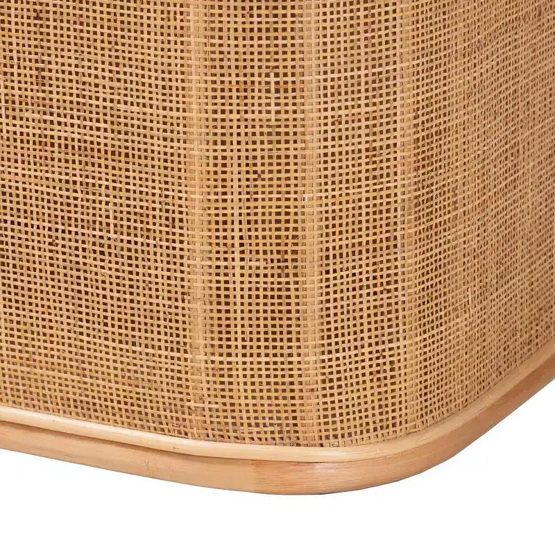 Panca contenitore in rattan naturale Bali & Pari Ishana Naturale/Bianco: Rivestimento in poliestere, telaio in compensato, nessun montaggio richiesto