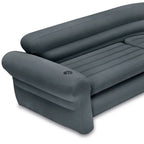 Divano angolare gonfiabile a L Intex con portabicchieri, grigio (confezione da 2) - 26
