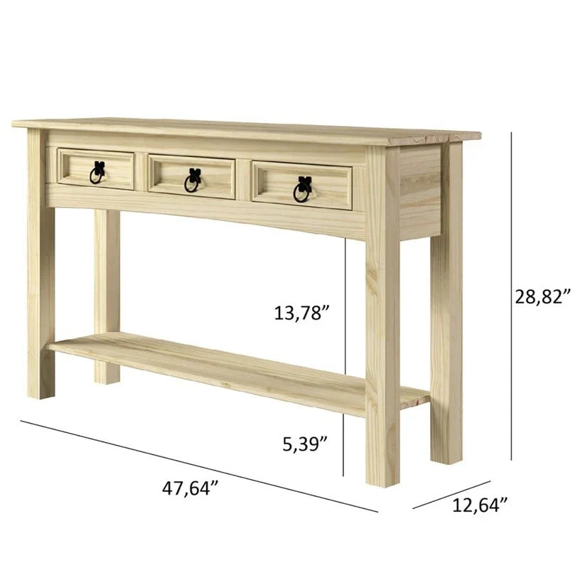 Consolle in Legno con 3 Cassetti Corona | Furniture Dash - N/A